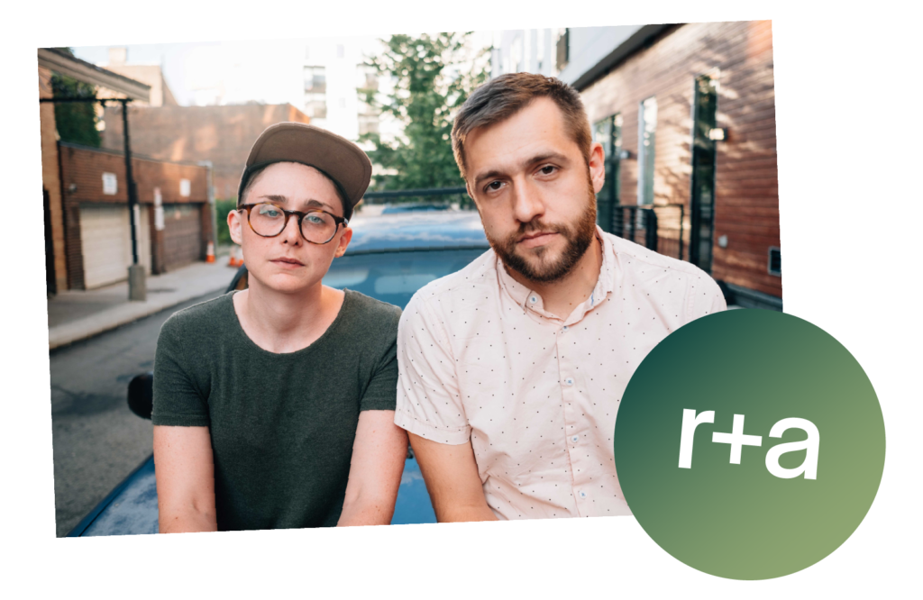 Photo of Ryan and Arielle, the two people behind Root + All